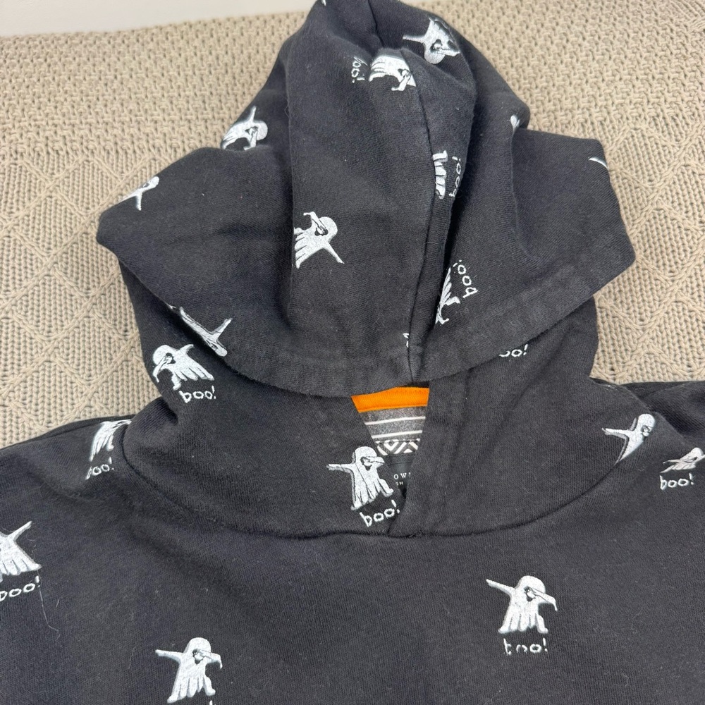 Denim & Flower Black Hoodie with Ghosts and “Boo” ~ 9/10 - Picture 2 of 11